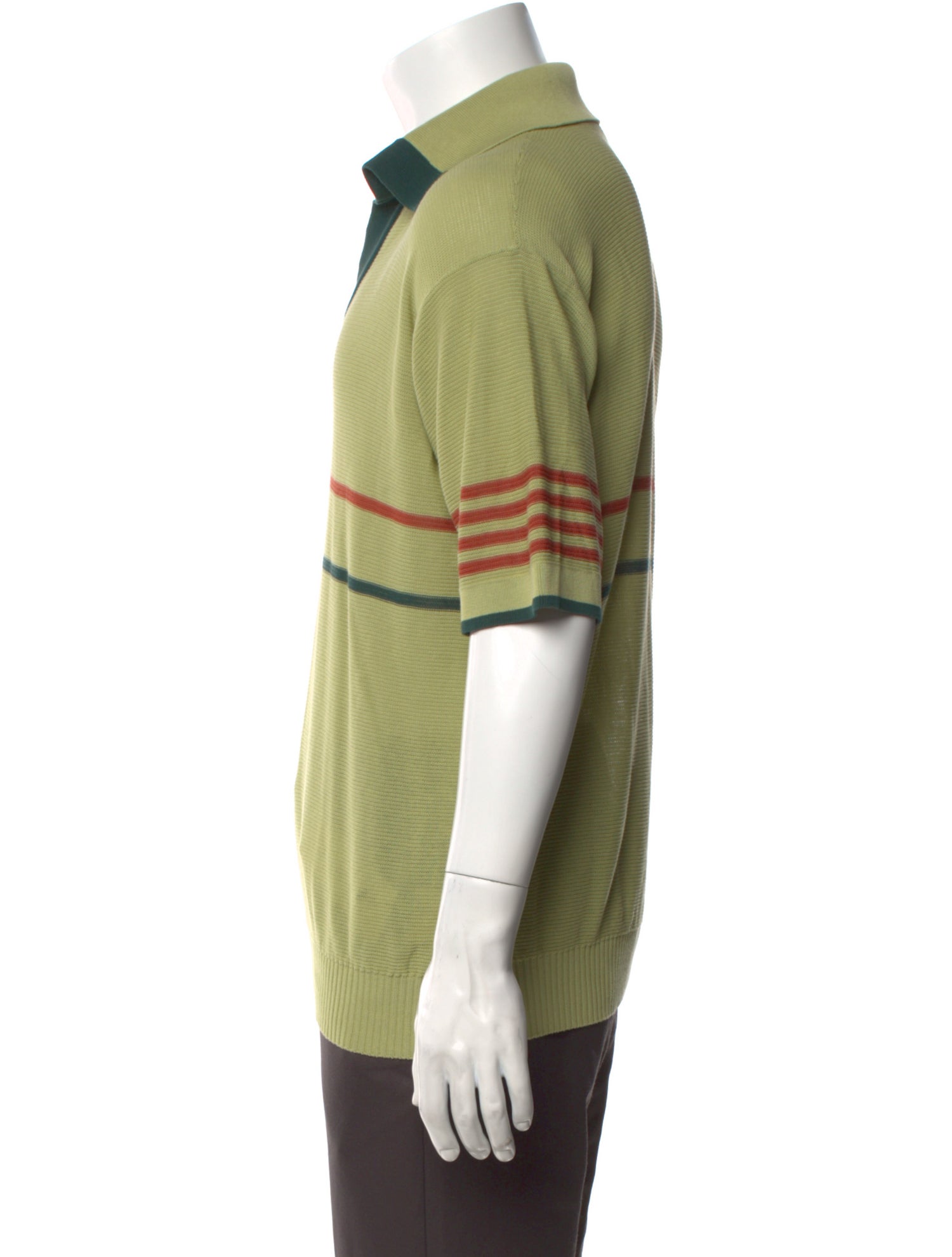 BODE Striped Collar Polo Shirt