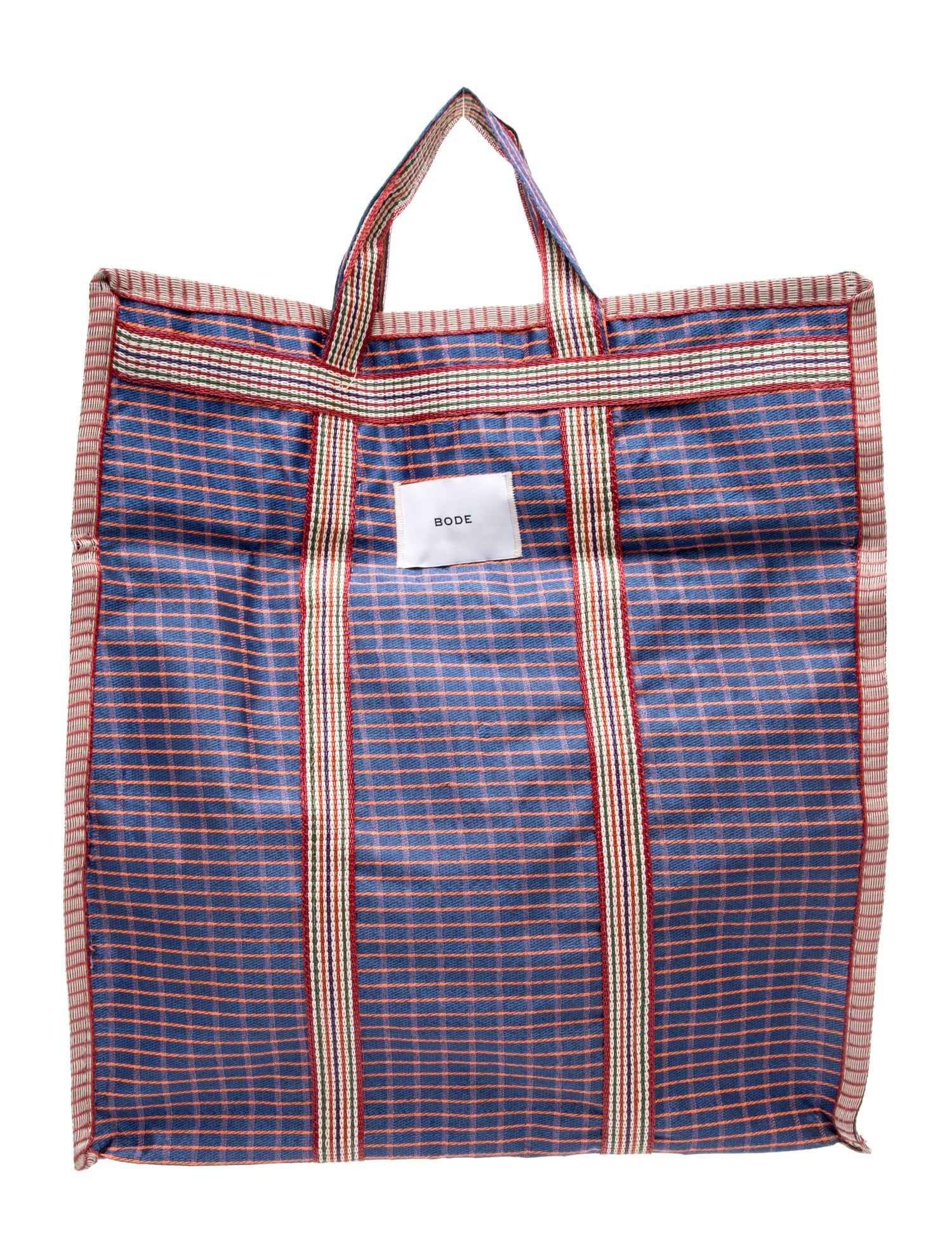 BODE Plaid Shopper Tote - Green Totes, Bags - WBODE20557 | The