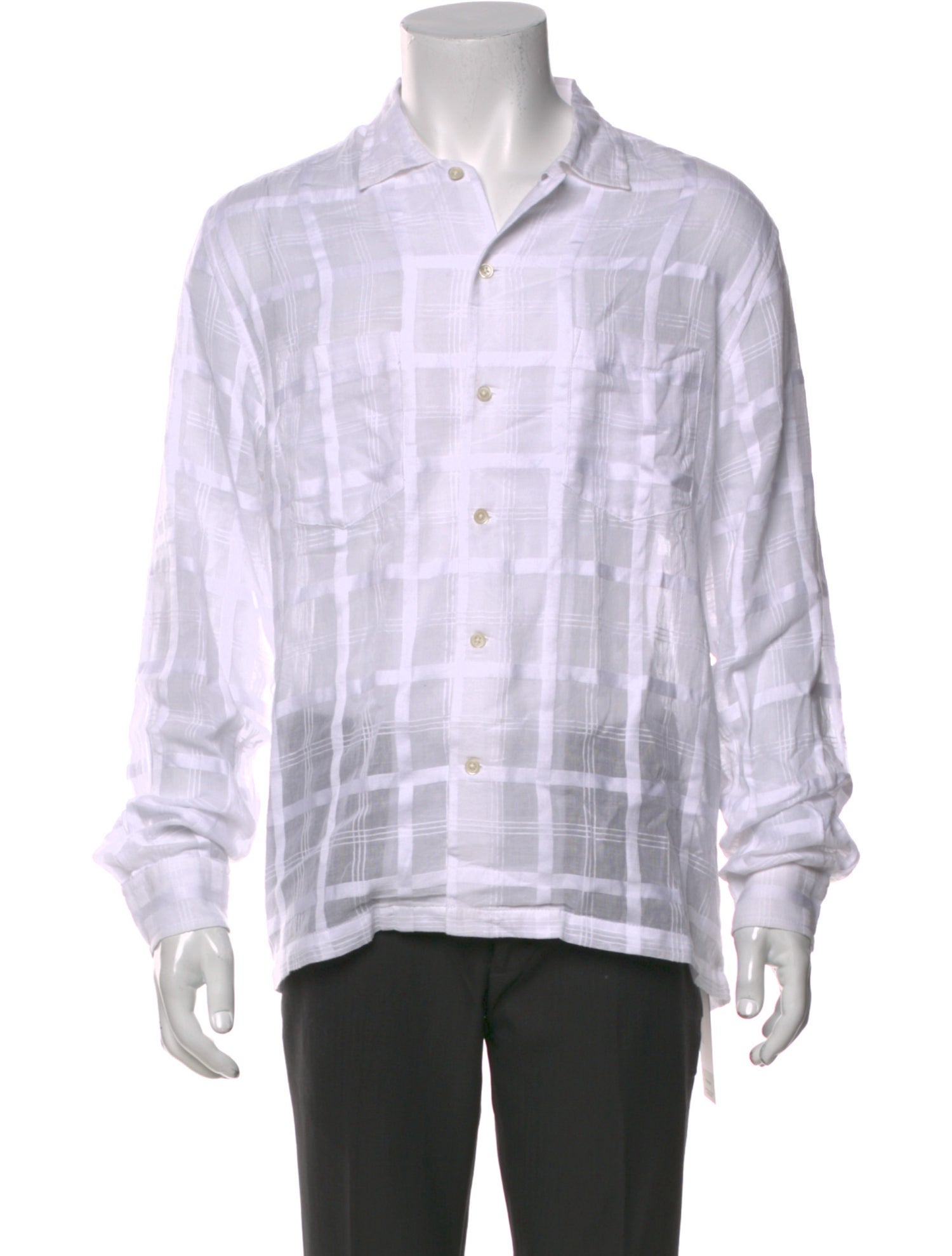 BODE Plaid Print Long Sleeve Shirt