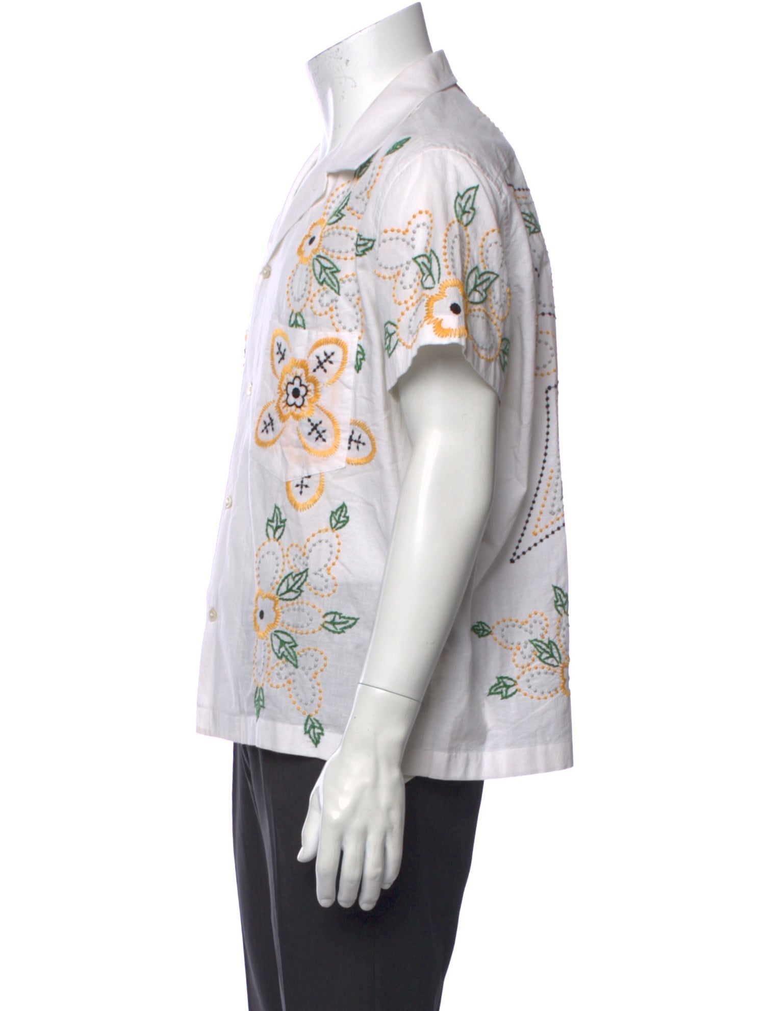 DIOR MEN x Hajime Sorayama Robot Dolphin Floral Print Shirt - Blue