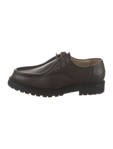 Pre-owned Bode Leather Oxfords In Brown