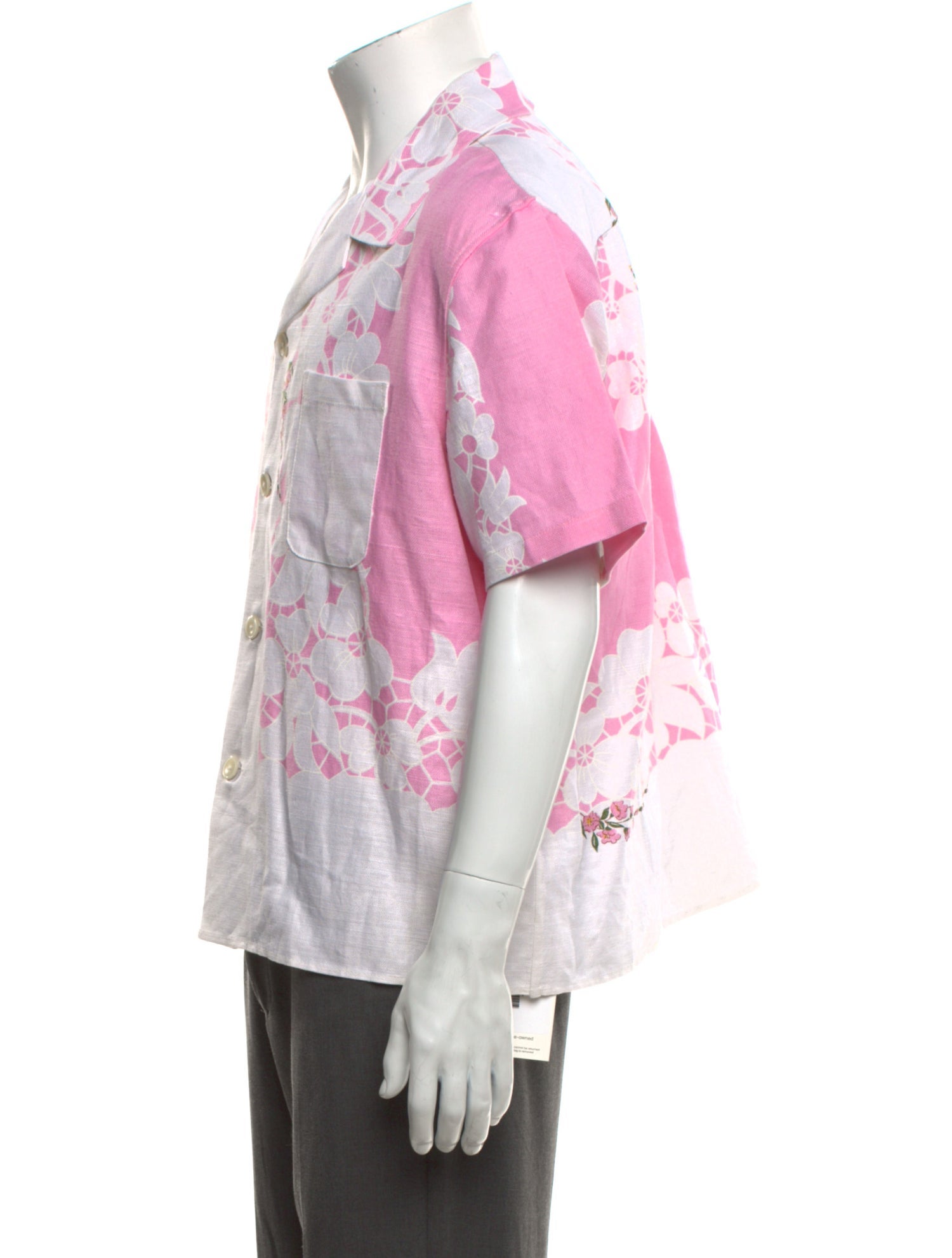 BODE Floral Print Short Sleeve Shirt