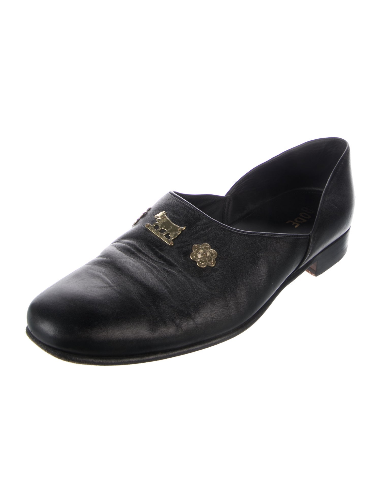 BODE Leather Graphic Print Loafers
