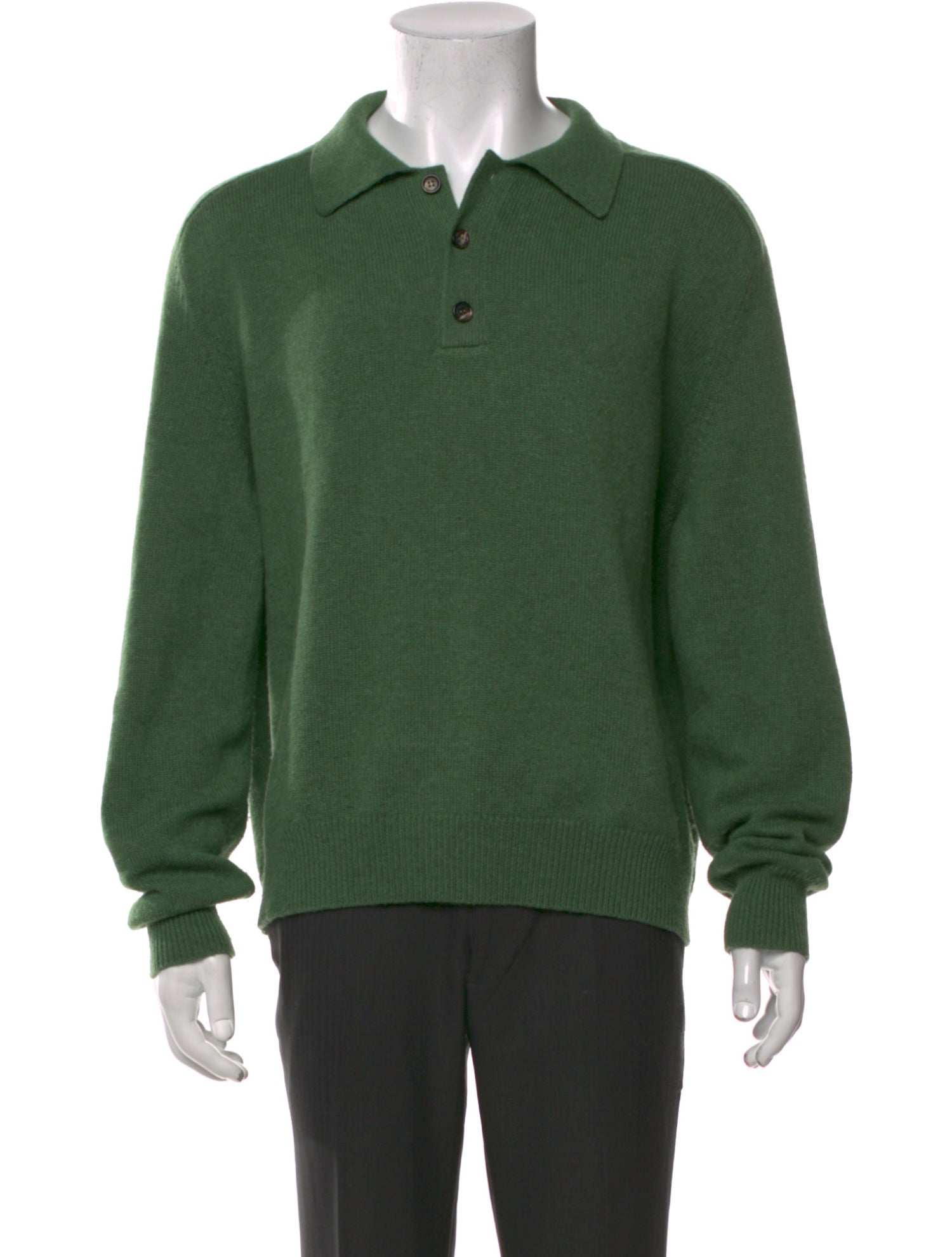BODE Cashmere Collar Polo Sweater