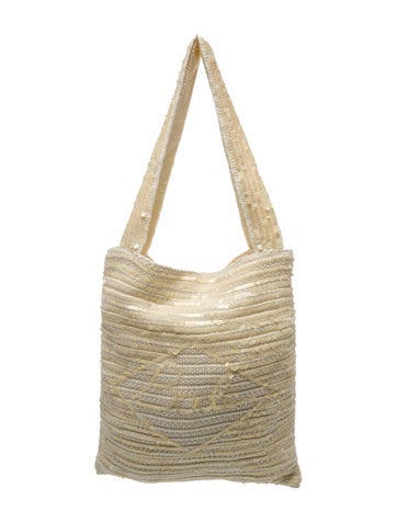 Pre-owned Bode Sequins Shoulder Bag In Neutrals