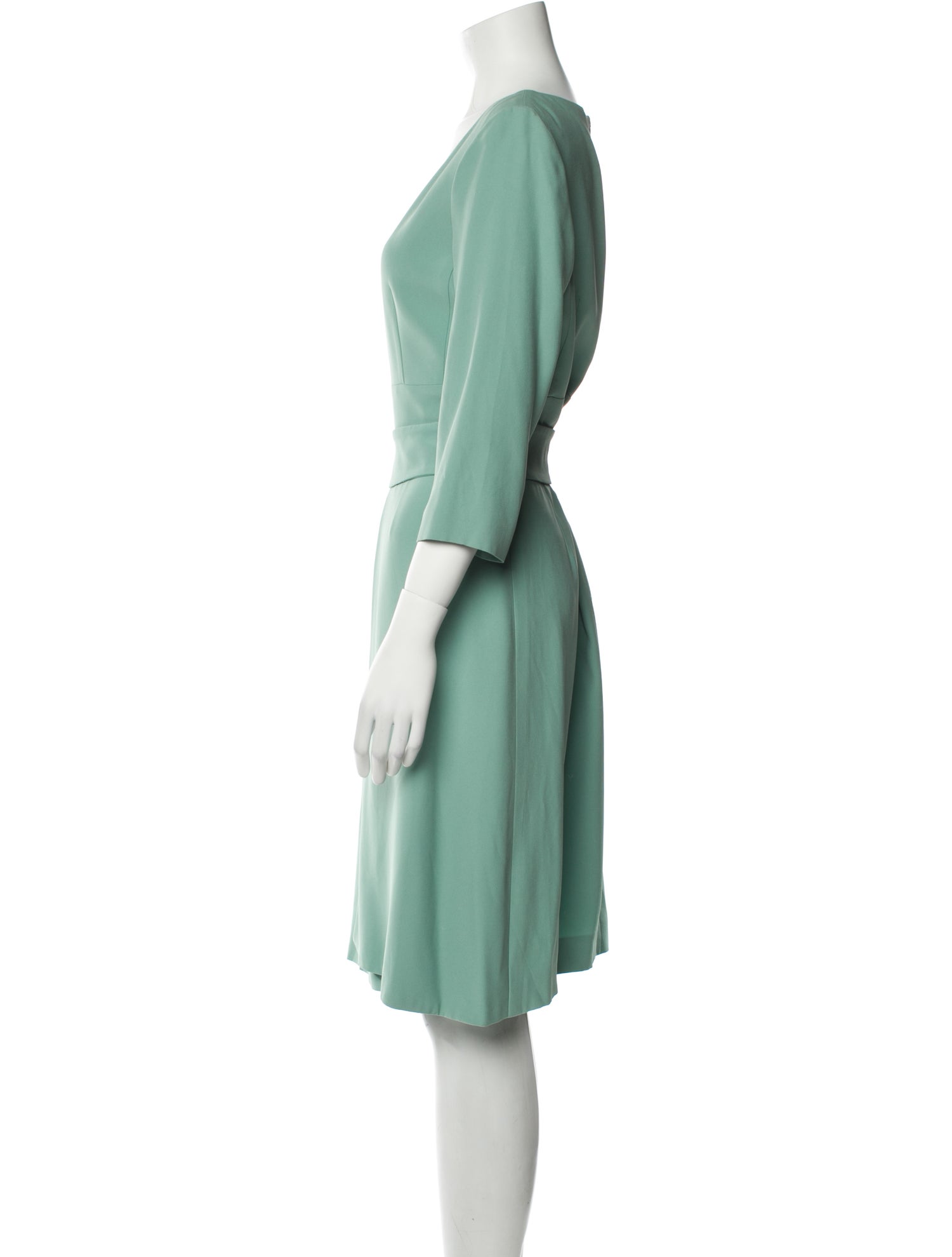 Botondi Couture V-Neck Knee-Length Dress