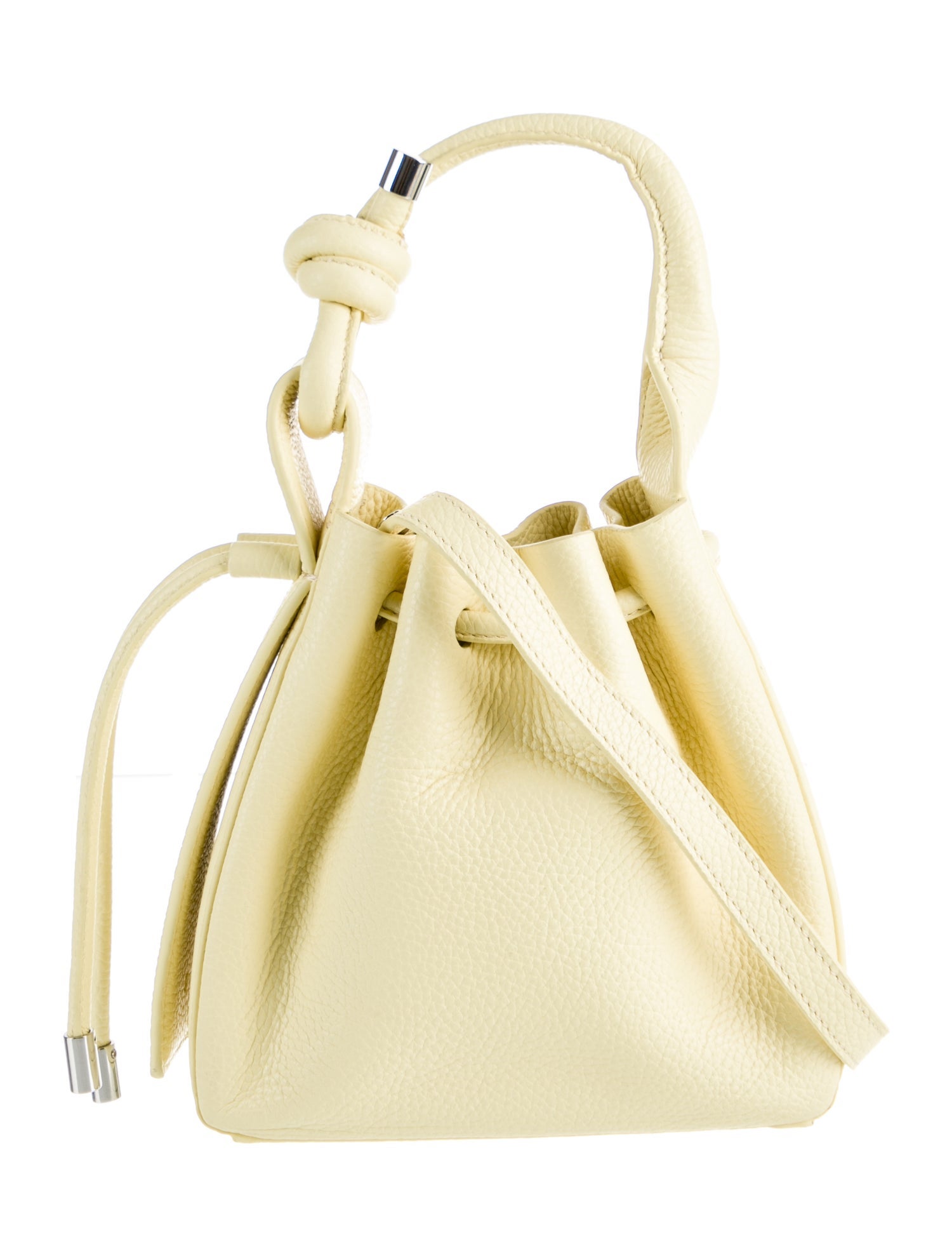 behno Leather Bucket Bag Yellow Crossbody Bags, Handbags WBOEN20204