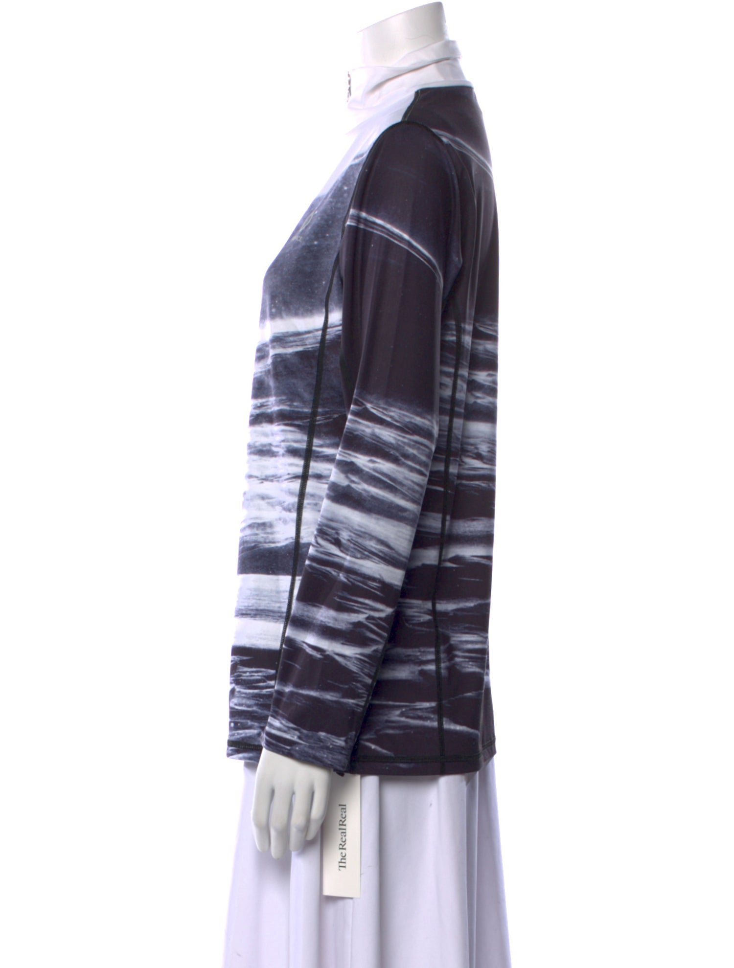 Bogner Fire + Ice Printed Turtleneck Top