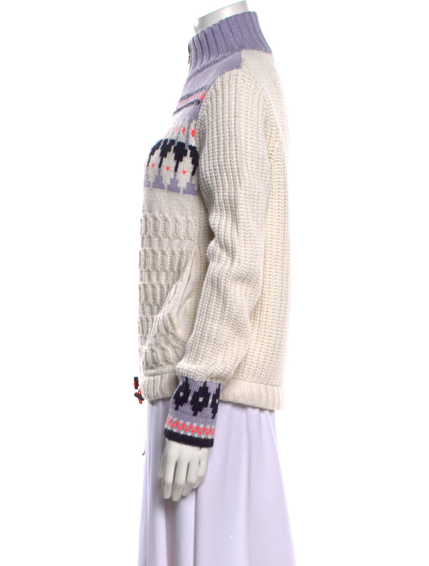 Bogner Fire + Ice Striped Mock Neck Sweater