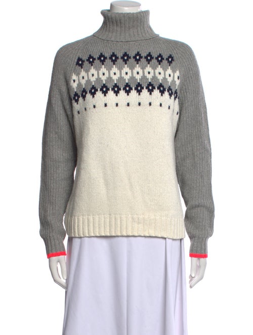 Bogner Fire + Ice Colorblock Pattern Turtleneck Sweater