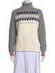 Bogner Fire + Ice Colorblock Pattern Turtleneck Sweater