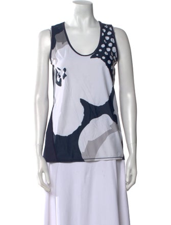 Bogner Fire + Ice Printed Scoop Neck Top