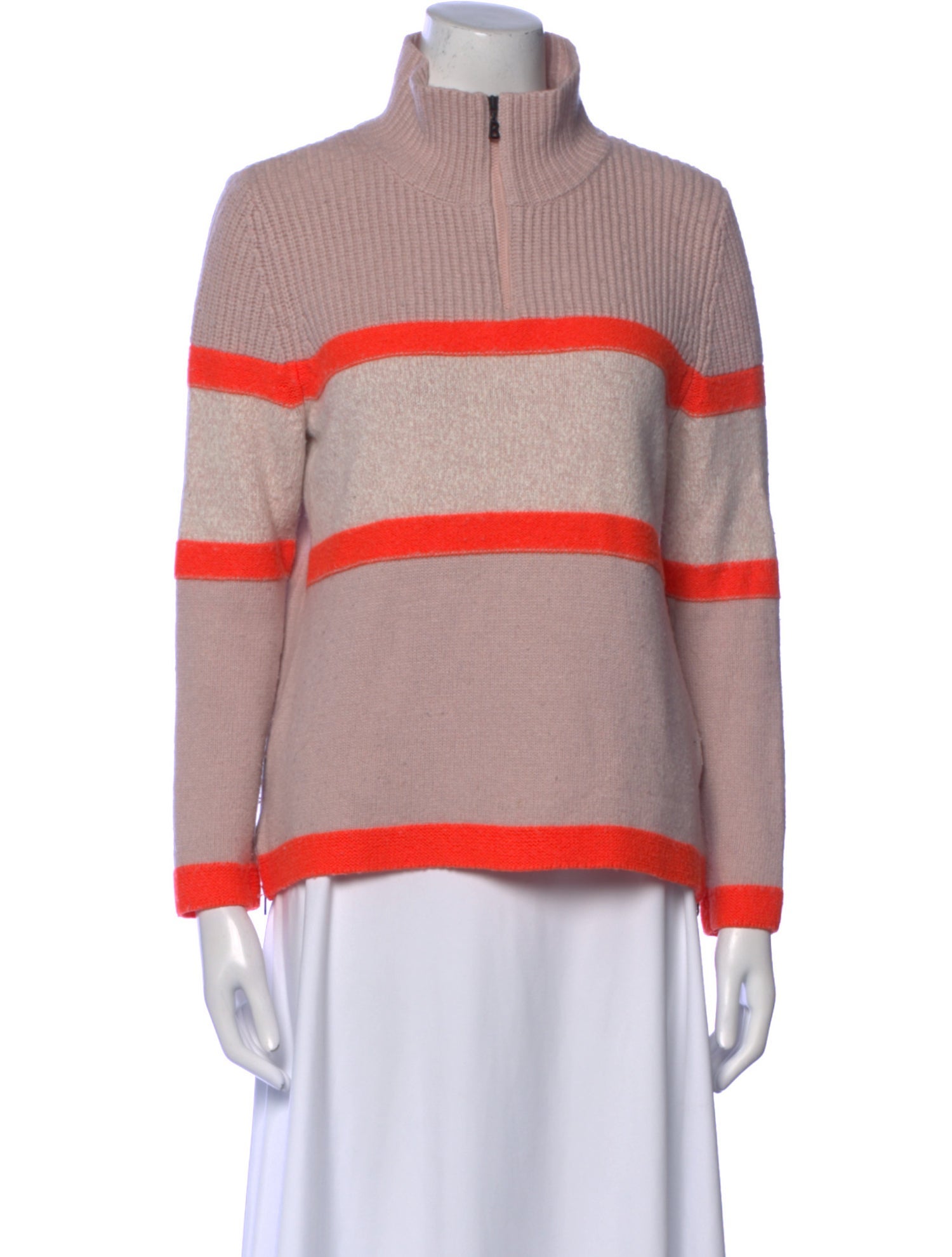 Bogner Fire + Ice Striped Mock Neck Sweater