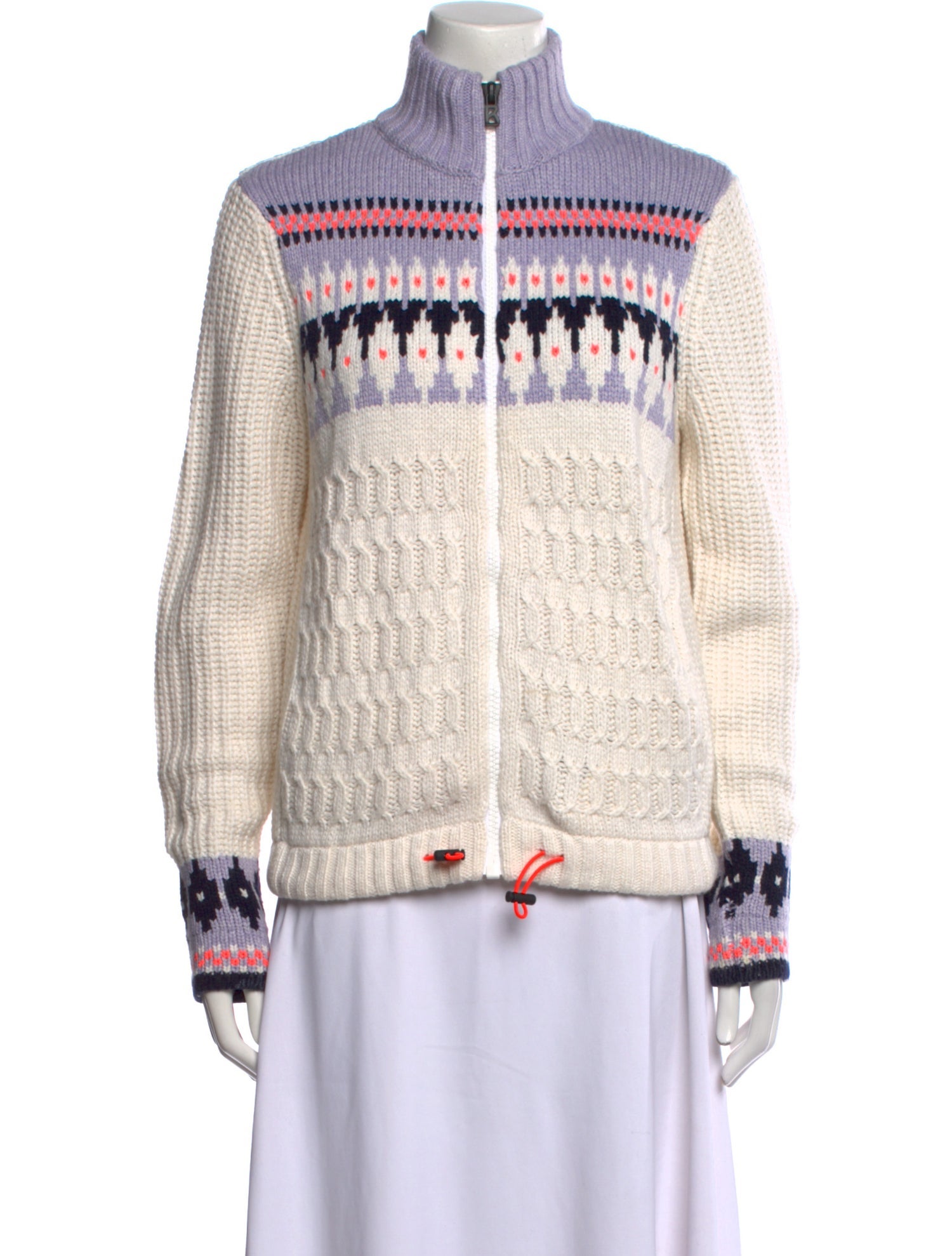 Bogner Fire + Ice Striped Mock Neck Sweater