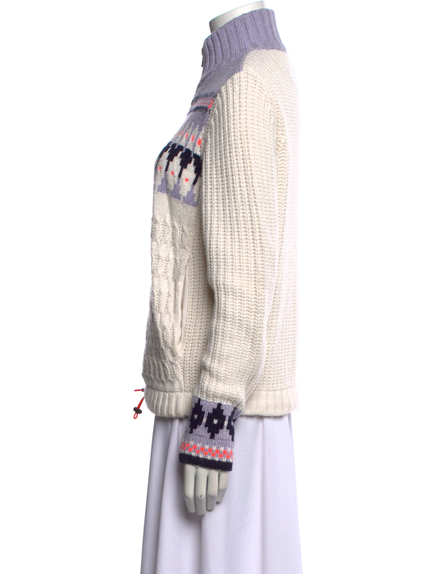 Bogner Fire + Ice Striped Mock Neck Sweater
