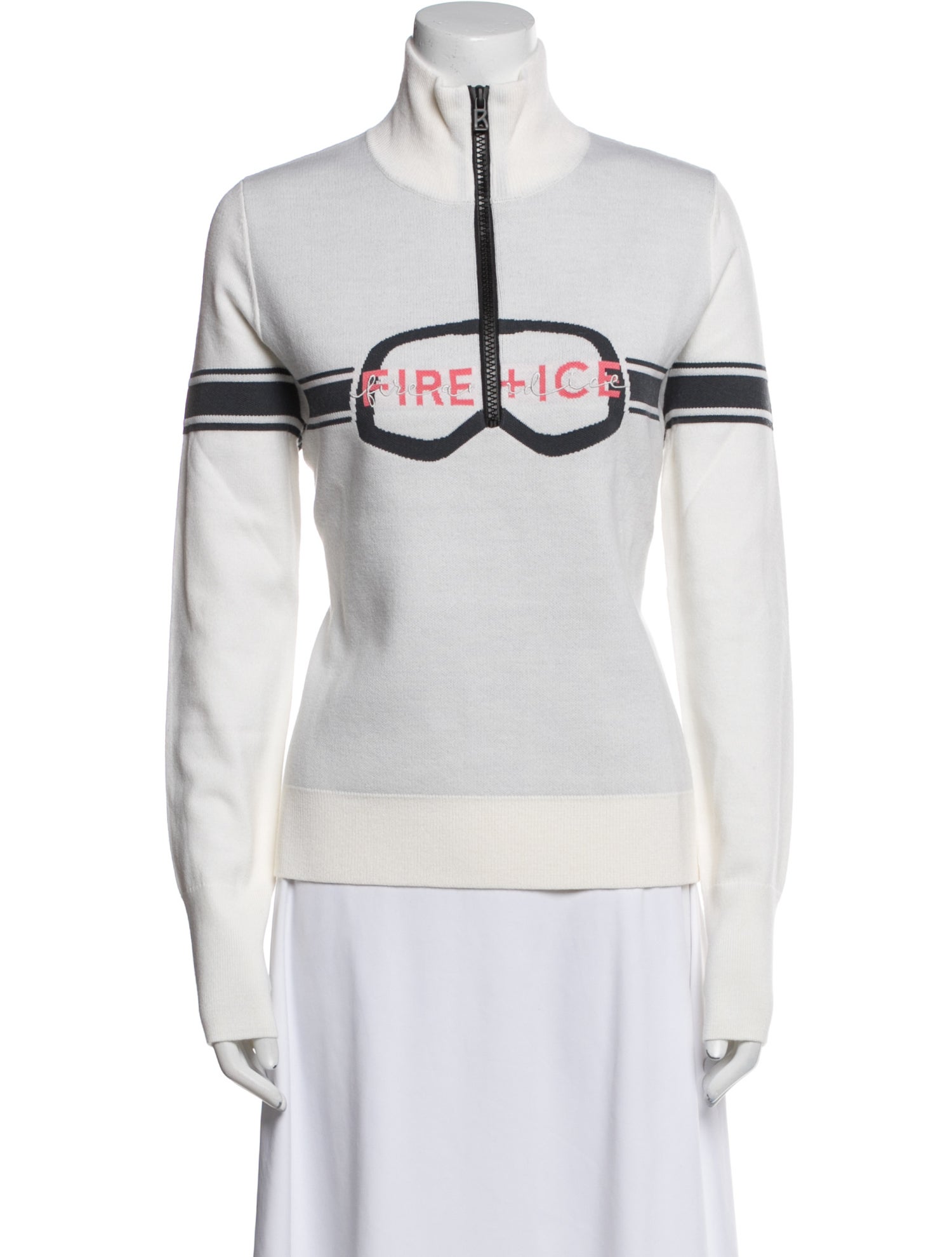 Bogner Fire + Ice Graphic Print Turtleneck Sweater