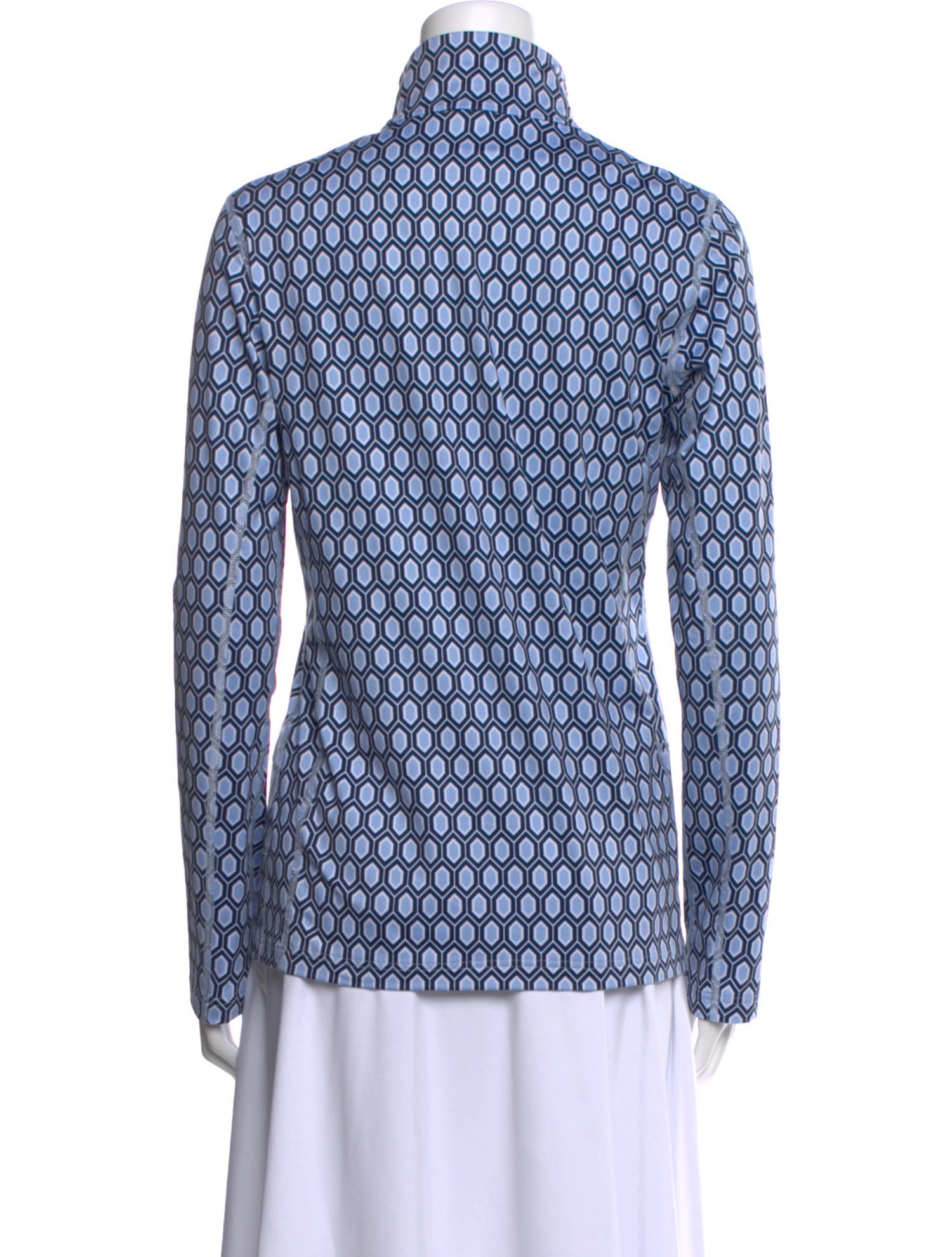 Bogner Fire + Ice Printed Mock Neck Blouse