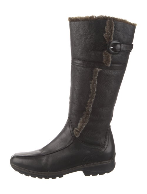 blondo Leather Fur Trim Riding Boots