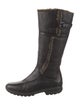 blondo Leather Fur Trim Riding Boots