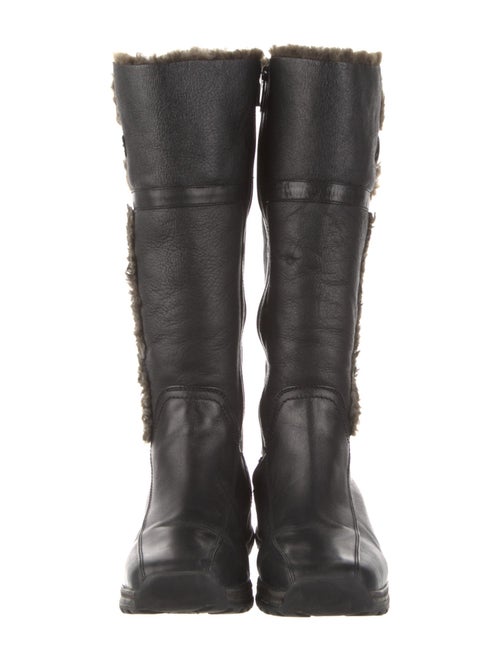 blondo Leather Fur Trim Riding Boots