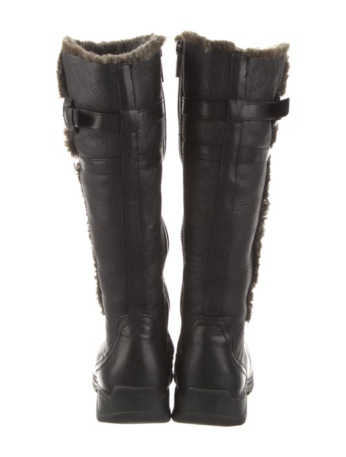 blondo Leather Fur Trim Riding Boots