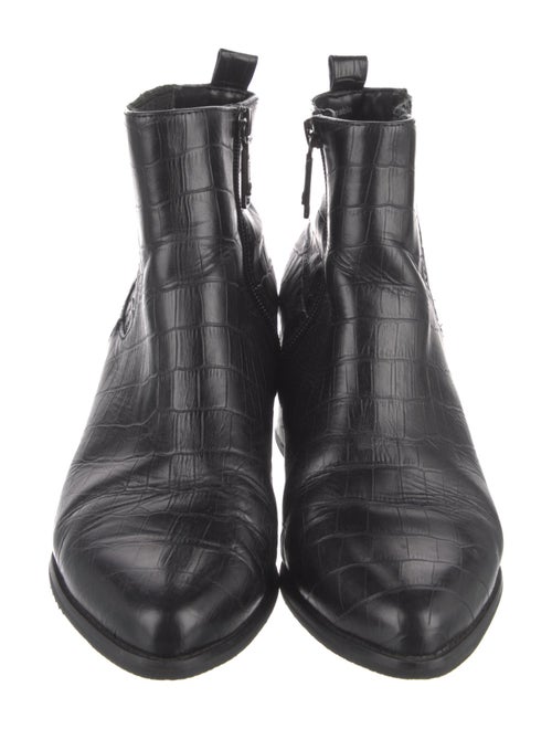 blondo Embossed Leather Animal Print Chelsea Boots