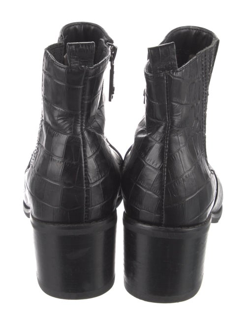 blondo Embossed Leather Animal Print Chelsea Boots