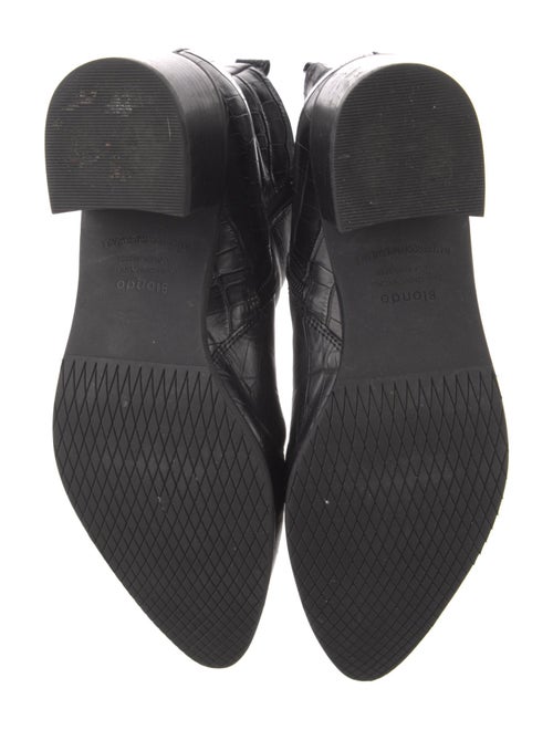 blondo Embossed Leather Animal Print Chelsea Boots