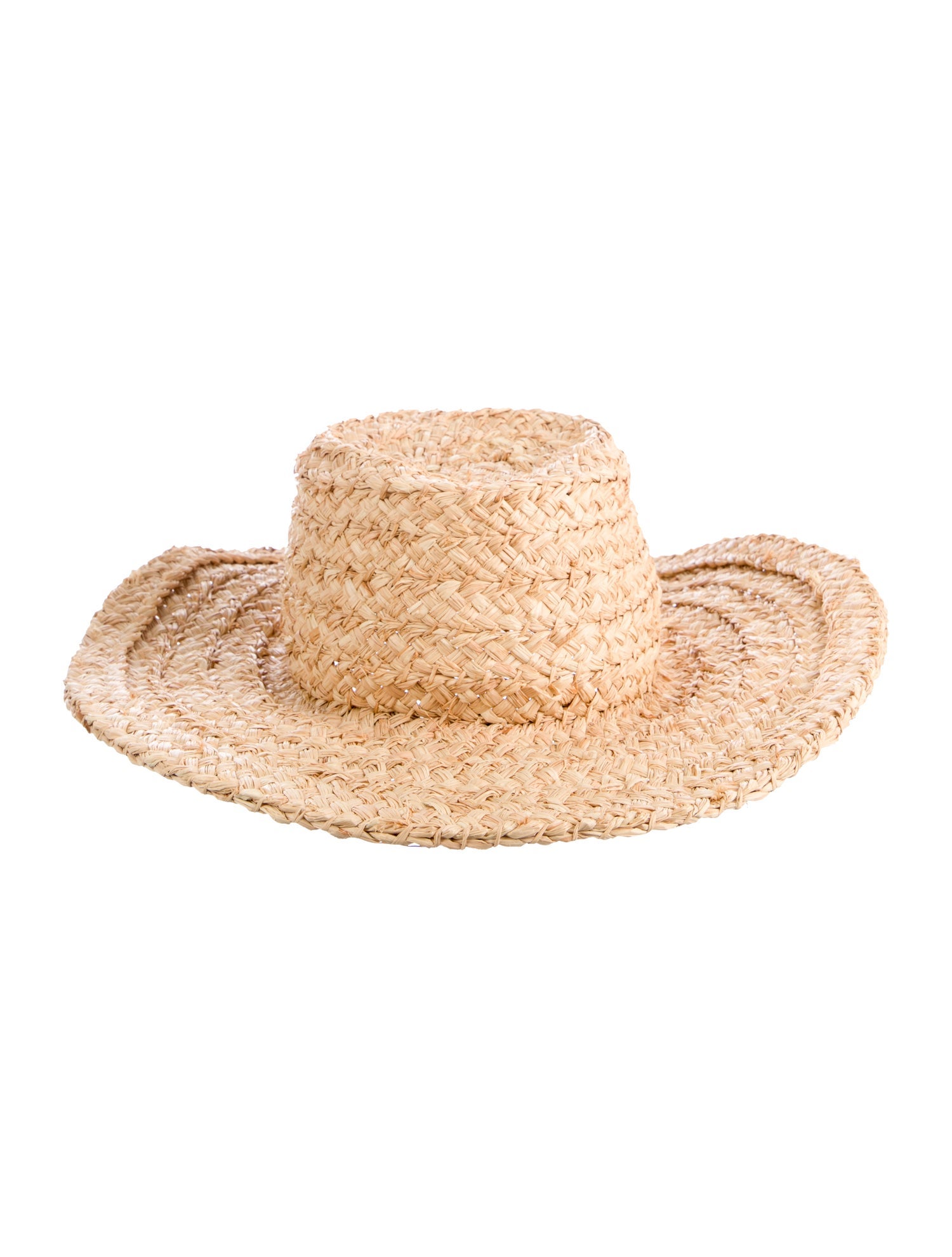 Brookes Boswell Neutral Woven Wide Brim Sun Hat