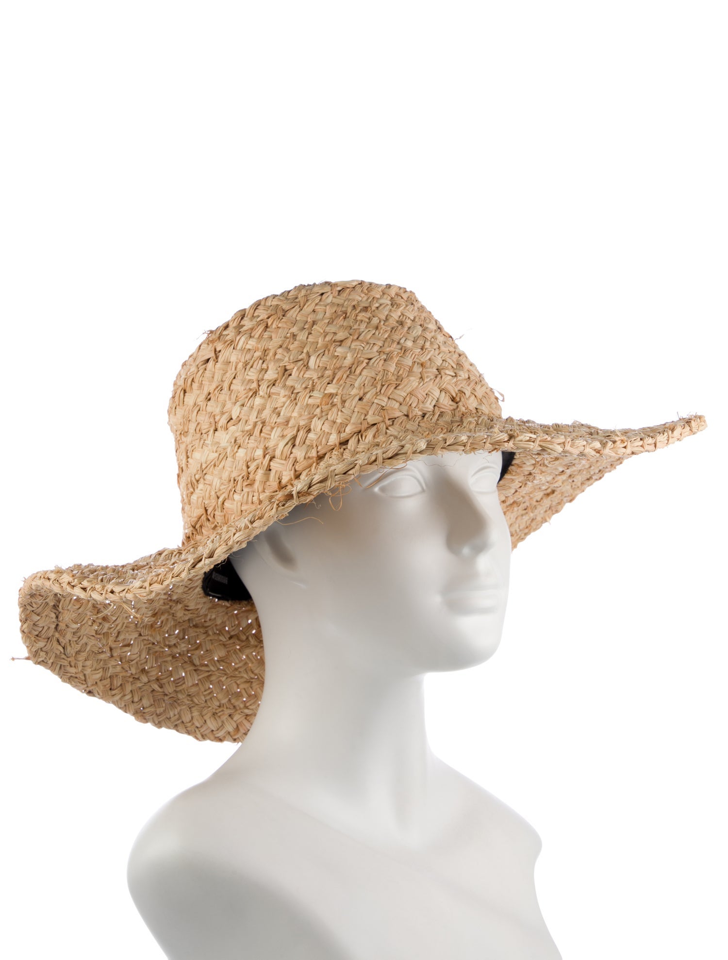 Brookes Boswell Neutral Woven Wide Brim Sun Hat