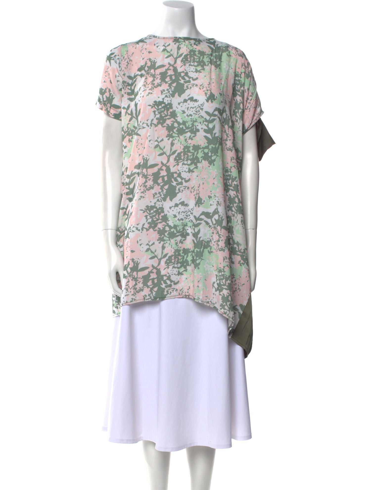 Bomboogie Floral Print Bateau Neckline Tunic w/ Tags