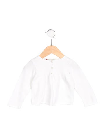 Bonpoint Girls' Knit Long Sleeve Cardigan