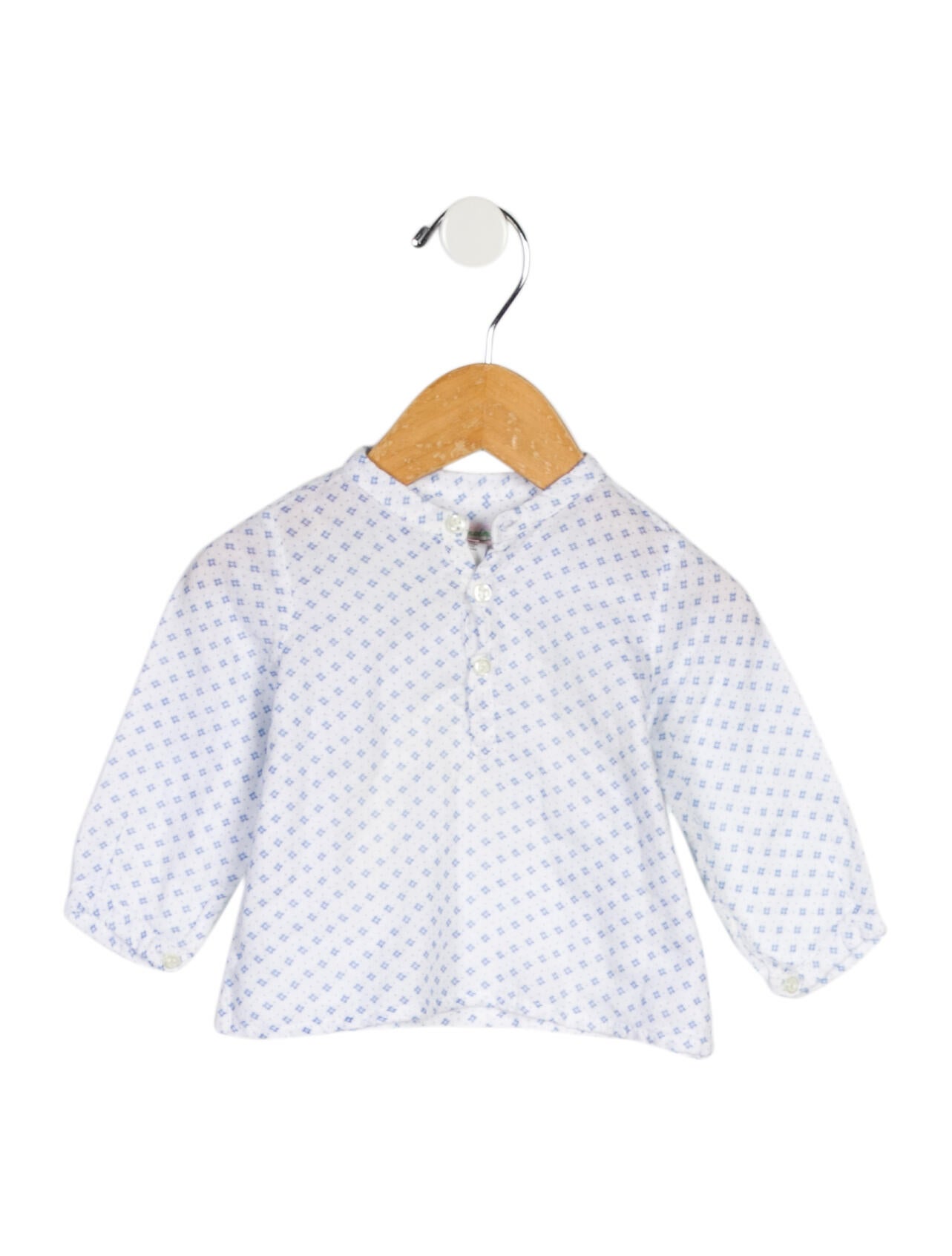 Bonpoint Tan Long-Sleeve Shirt 10Y