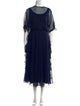 Bonwit Teller Crew Neck Long Dress