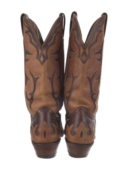 BOULET Leather Printed Western Boots