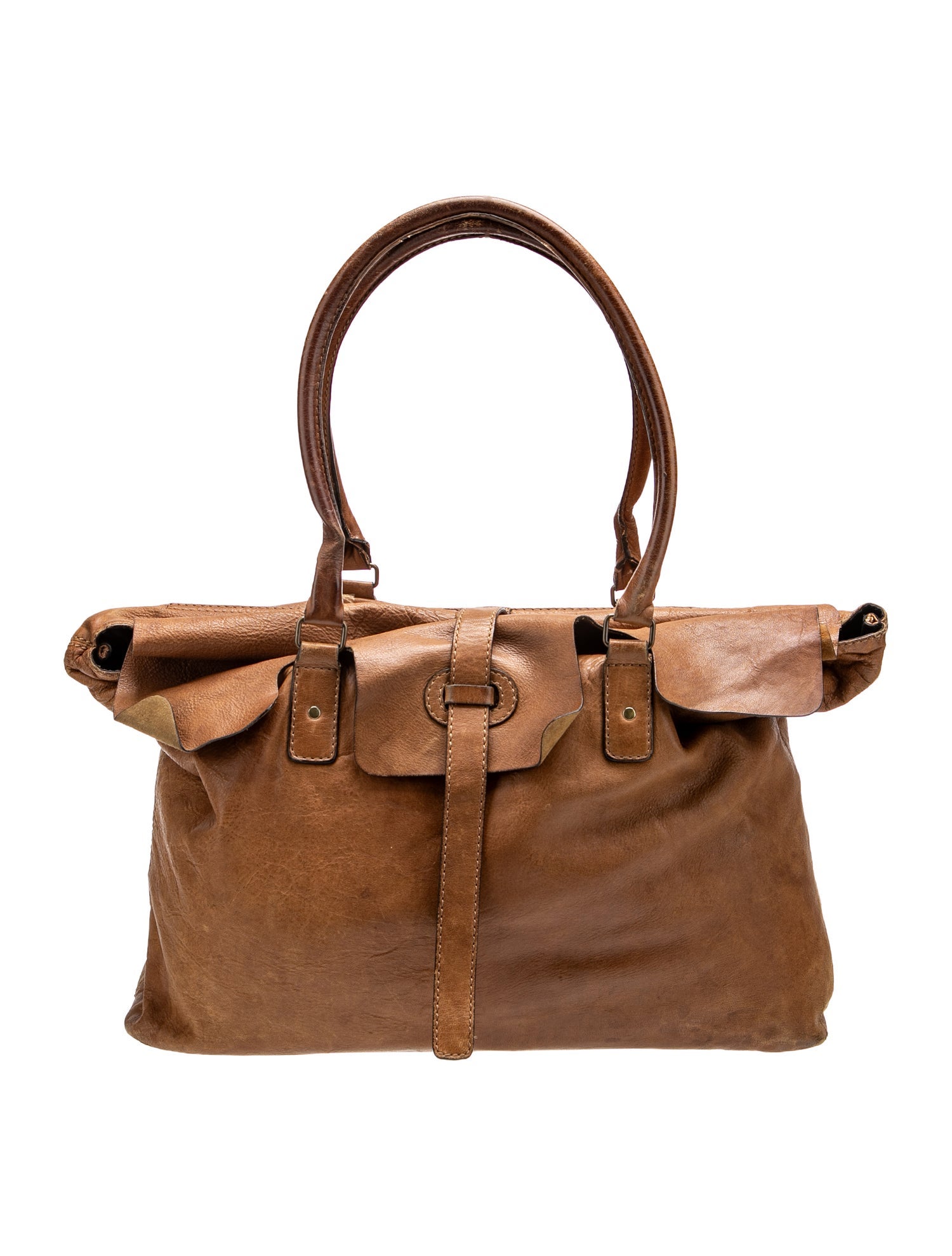 Leonello Borghi Leather Top Handle Bag