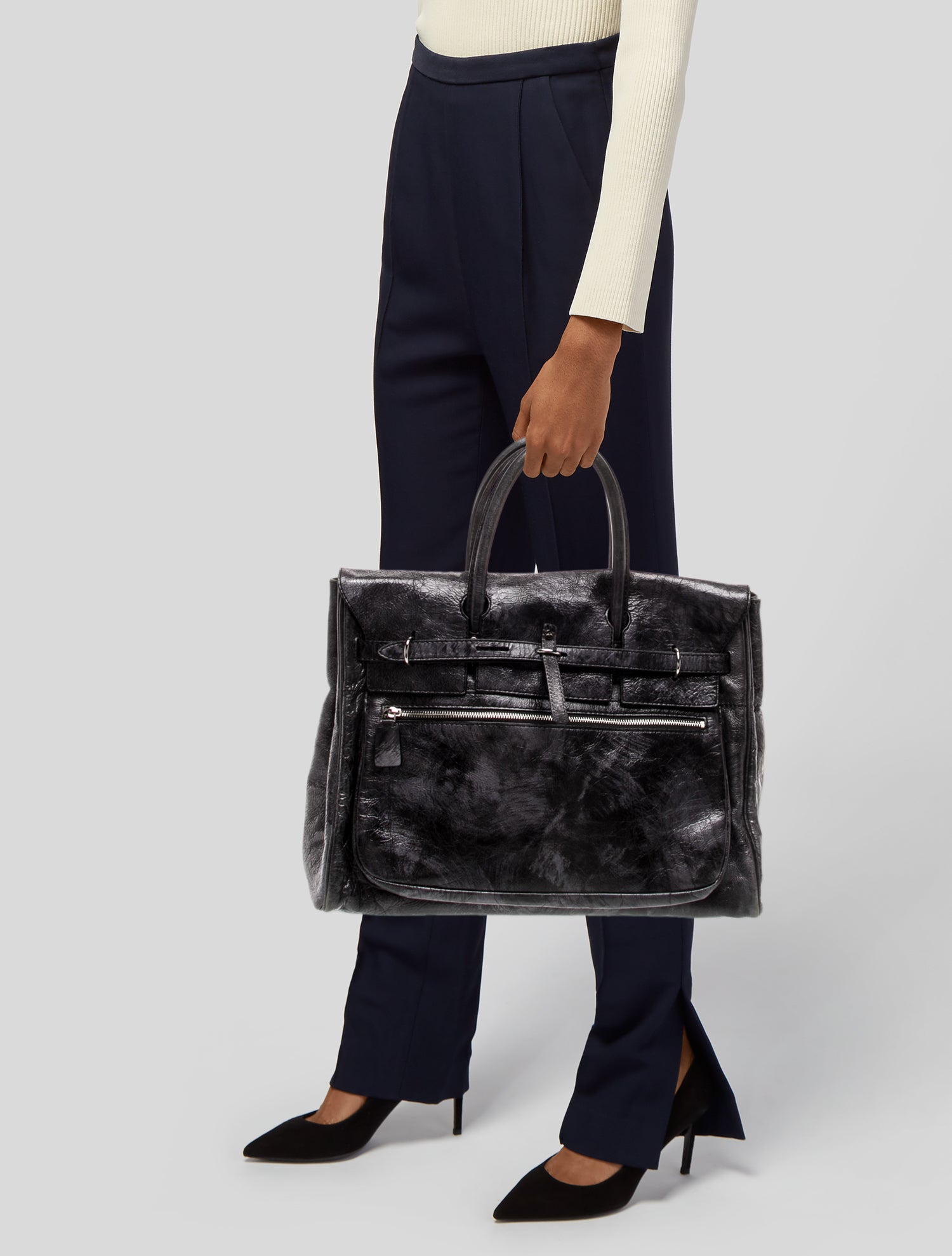 Leonello Borghi Leather Briefcase
