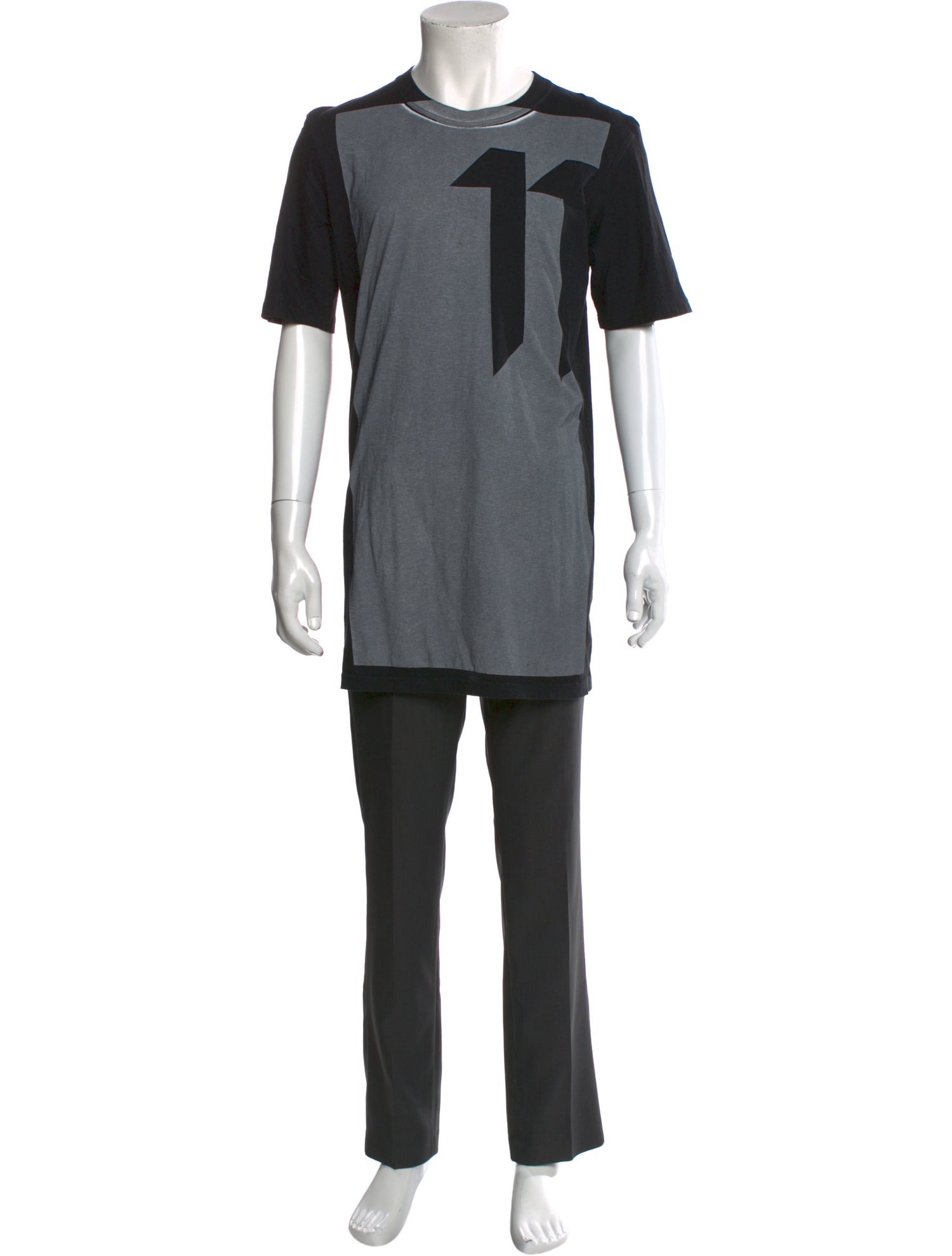 11 by Boris Bidjan Saberi Colorblock Pattern Crew Neck T-Shirt