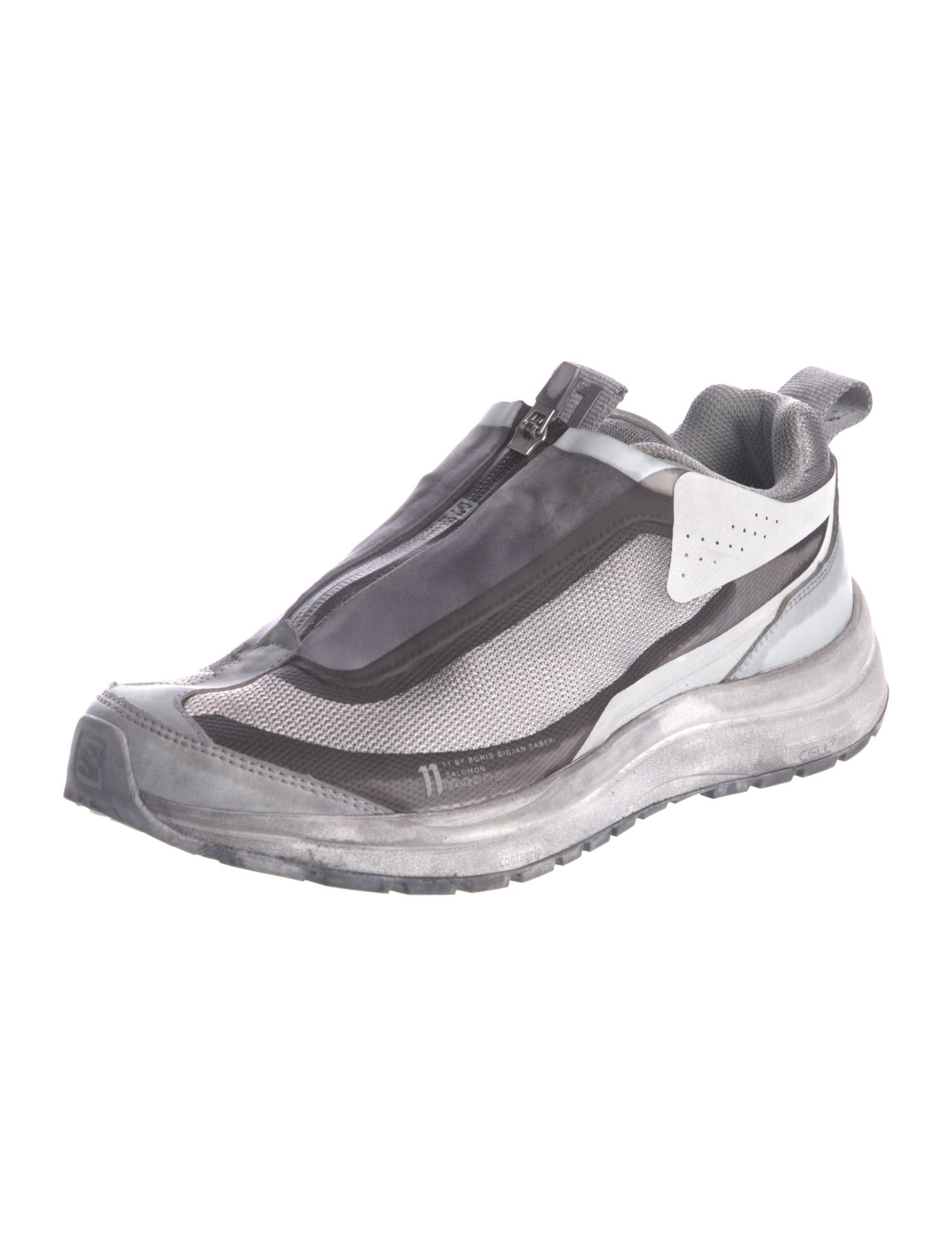 11 by Boris Bidjan Saberi Mesh Striped Sneakers