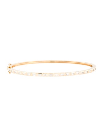 Ring Concierge 14K Diamond Baguette Bezel Bangle Bracelet