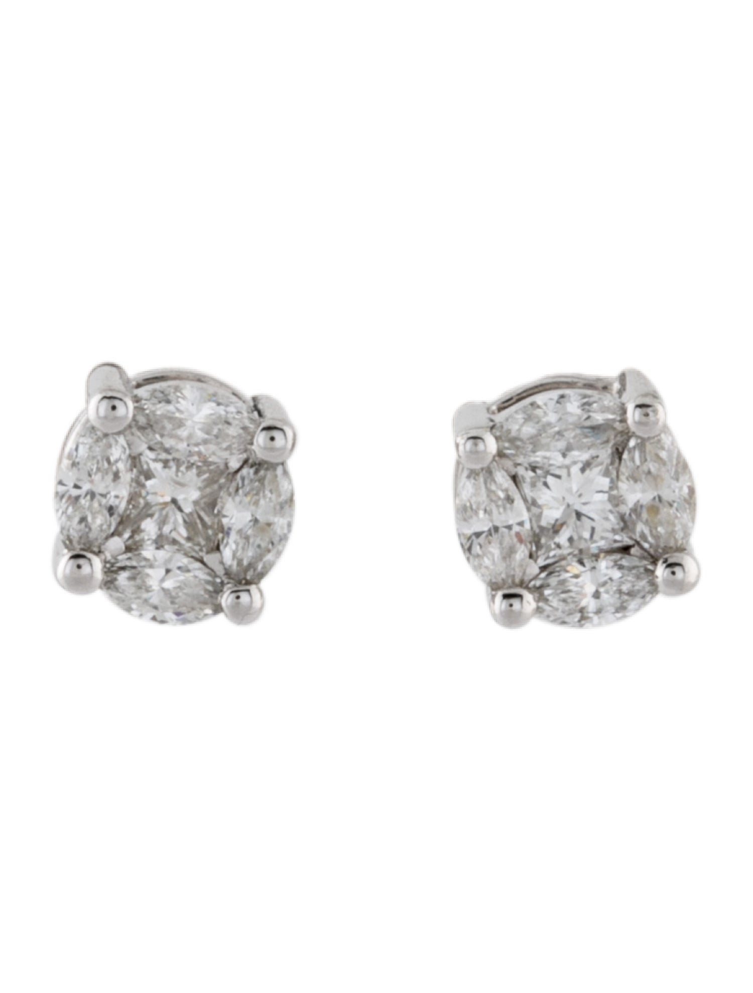 Ring Concierge 14K Round Illusion Diamond Stud Earrings