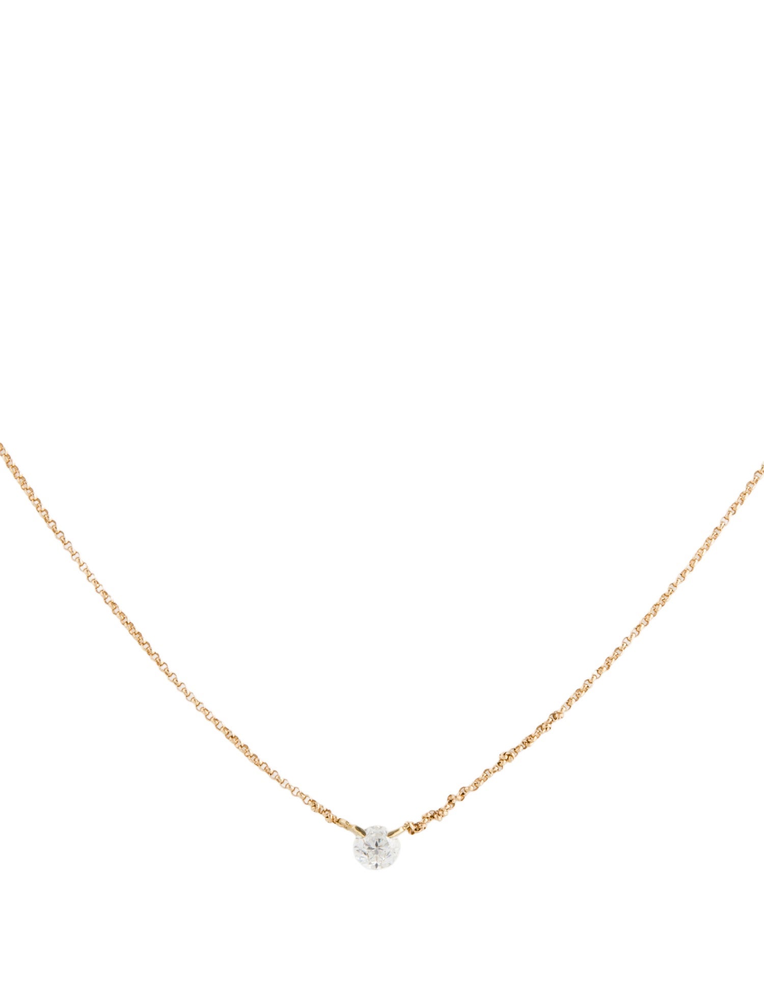 Ring Concierge 14K Diamond Floating Pendant Necklace