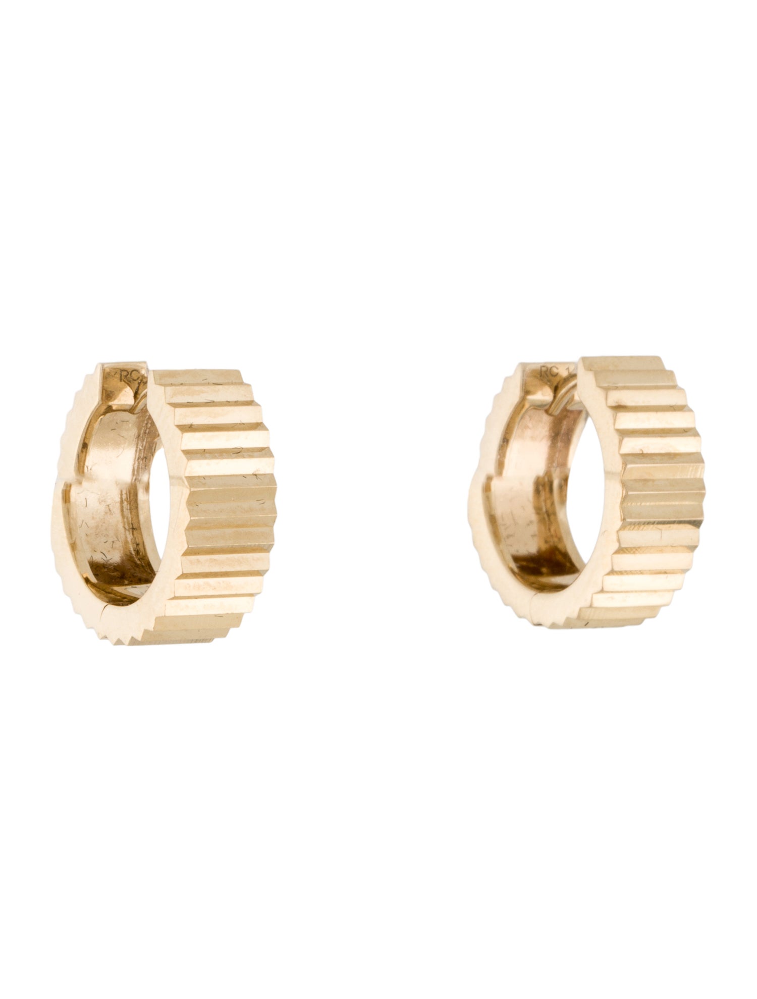 Ring Concierge 14K Wide Fluted Hoops