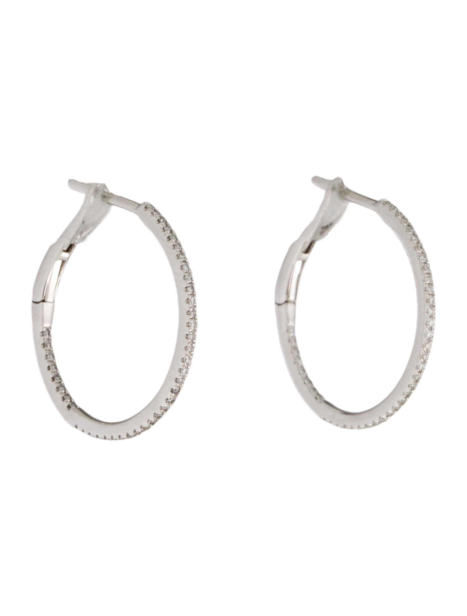 Ring Concierge 14K Diamond Small Inside Out Hoop Earrings
