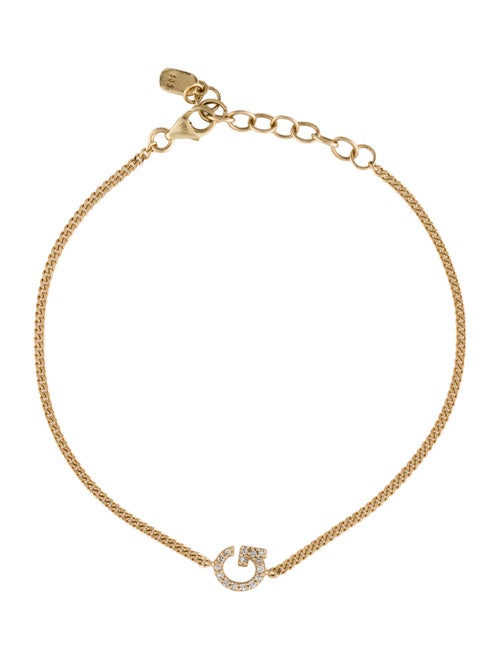 Ring Concierge 14K Diamond Initial 'G' Station Bracelet
