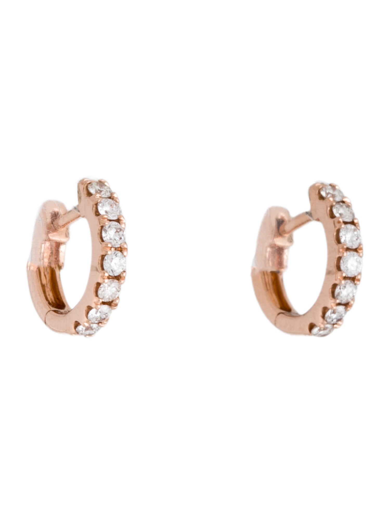 Ring Concierge 14K Diamond Petite Jumbo Huggie Earrings