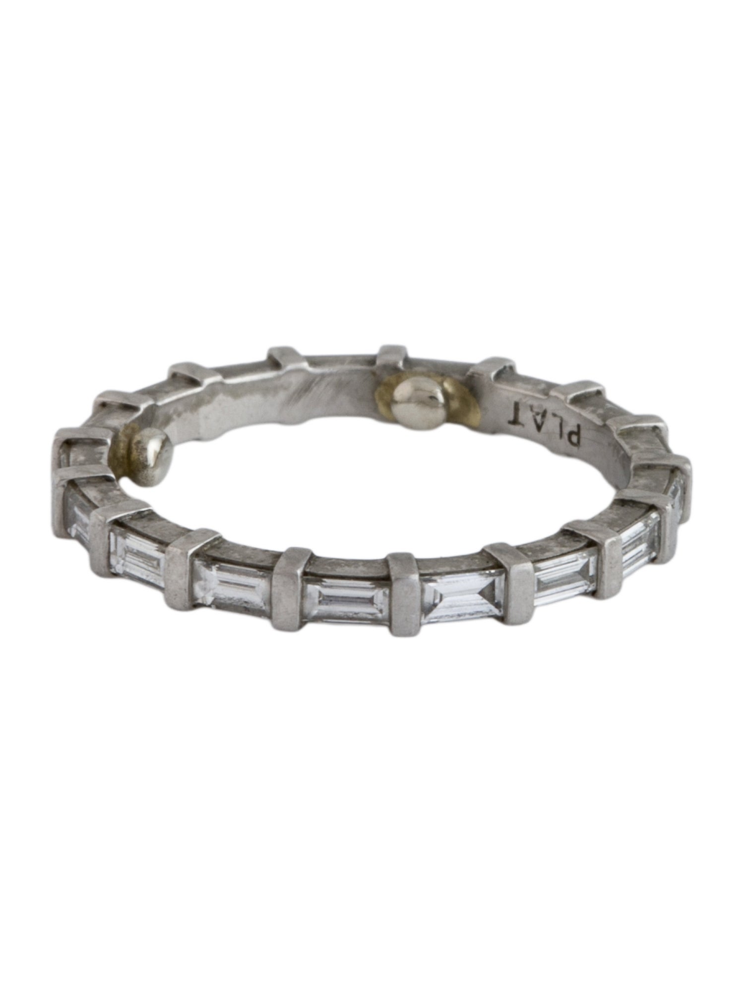 Ring Concierge Platinum Baguette Diamond Bar Band