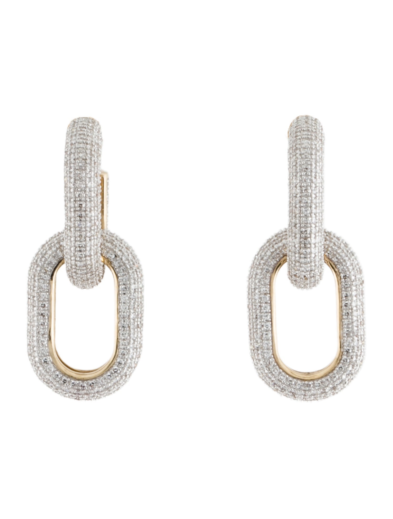 Ring Concierge 14K Diamond Pavè Multiway Cloud Link Earrings