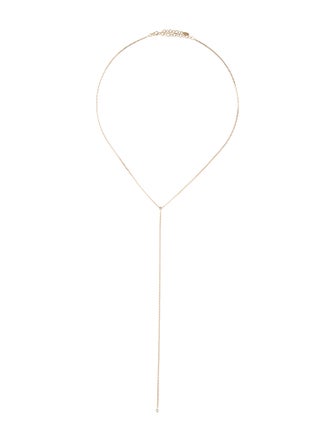 Ring Concierge 14K Diamond Curb Chain Lavalier Necklace