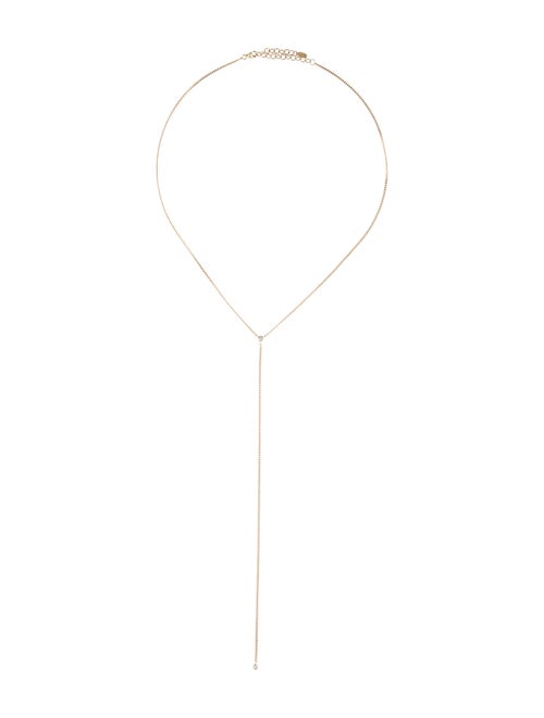 Ring Concierge 14K Diamond Curb Chain Lavalier Necklace